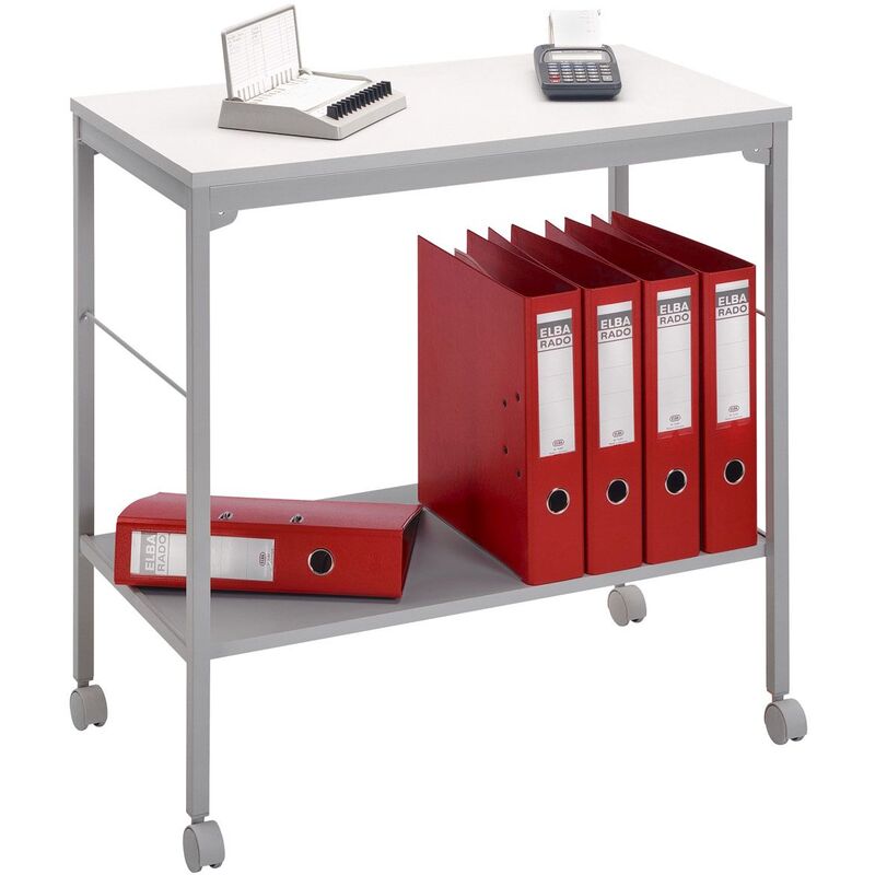 Multifunktionswagen Tarys, 2 Tablare, grau
