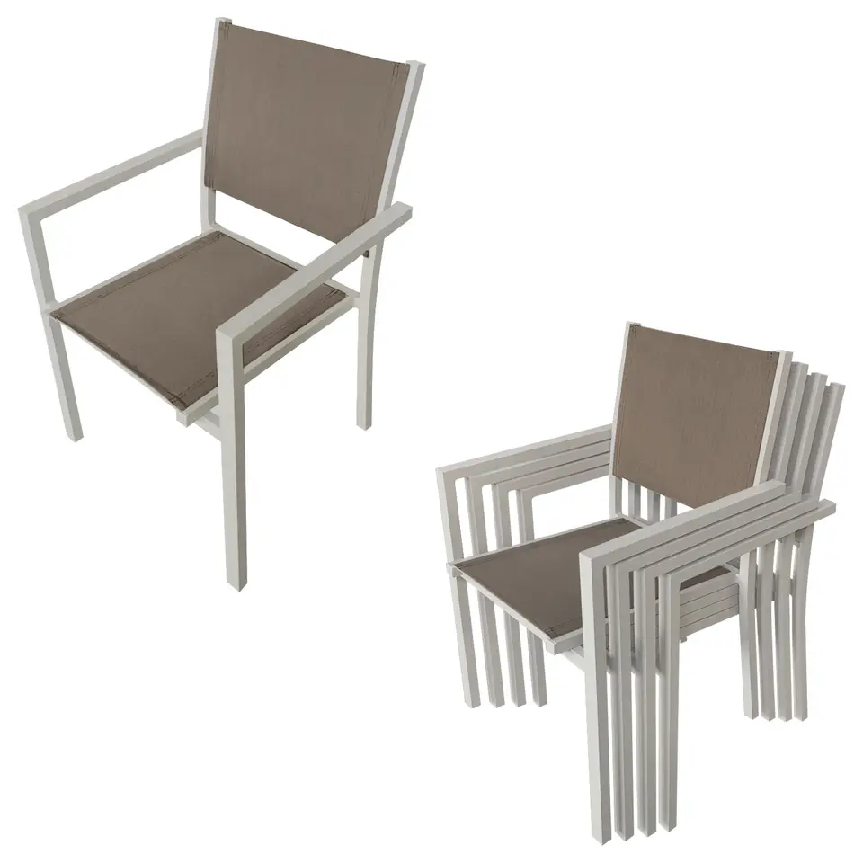 Happy Garden Tuinmeubilair BERGAMO - Bruin - Aluminium