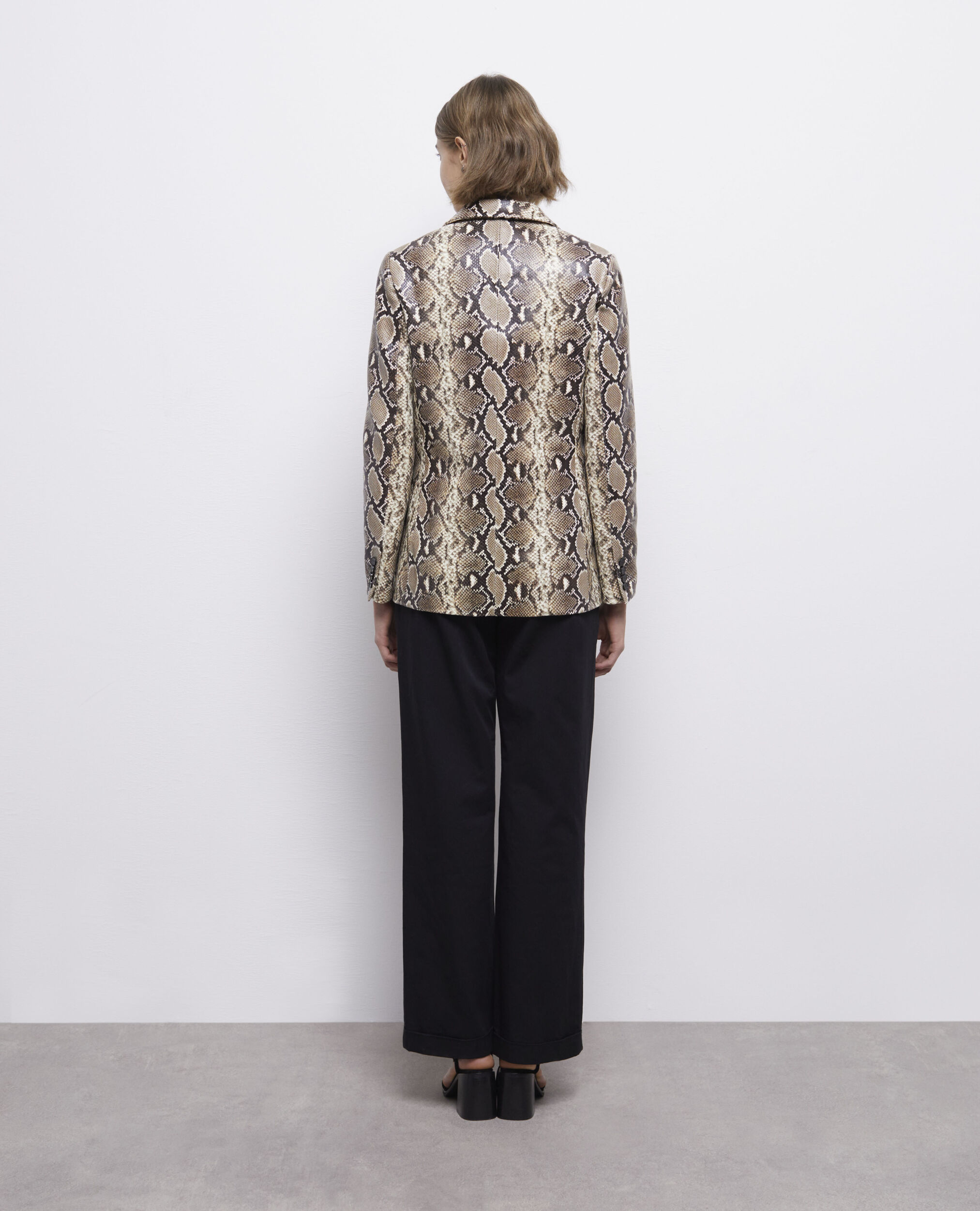 Veste en cuir python