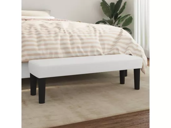 Banc Blanc 100x30x30 cm Similicuir