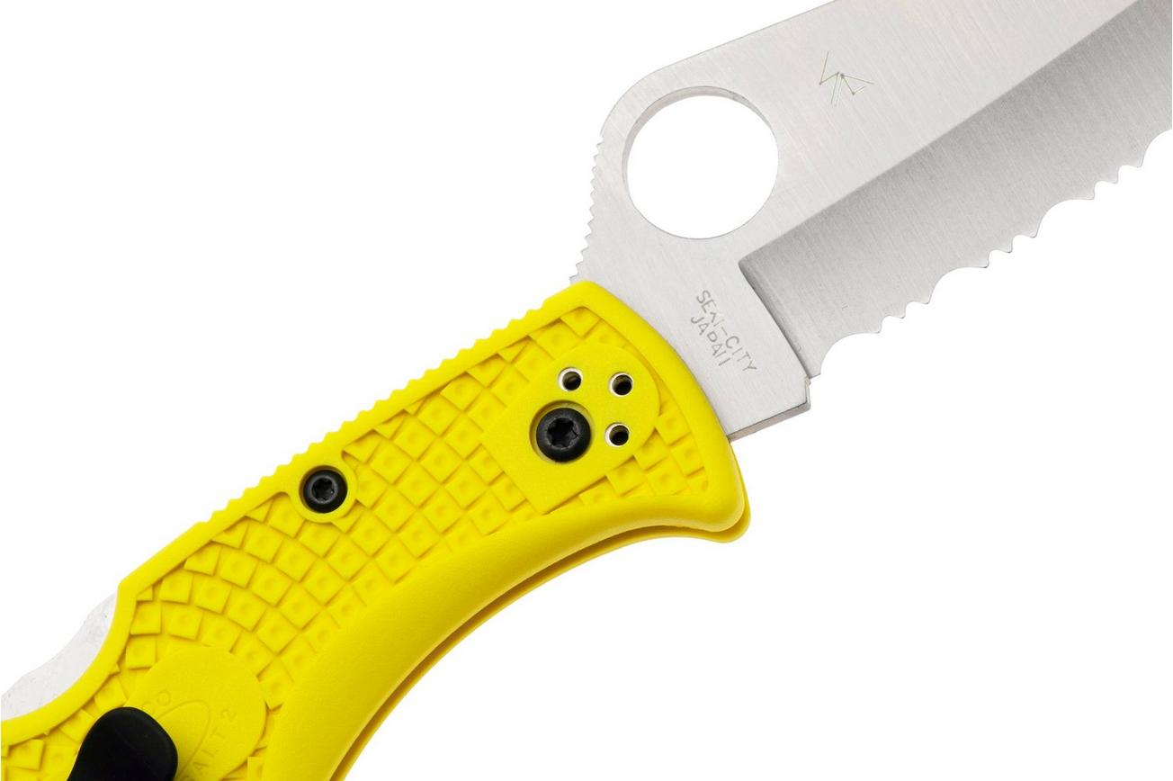 Spyderco Pacific Salt 2 Yellow C91SYL2 serrated zakmes