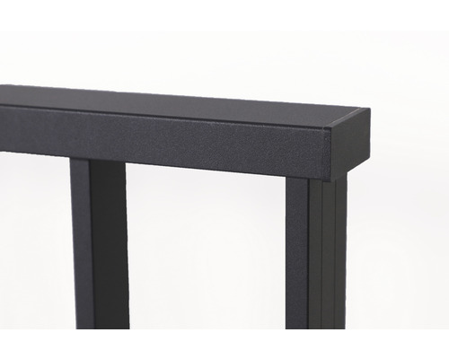 Pertura Triton antraciet U-vormige aluminium leuning complete set voor zijmontage, 4 m