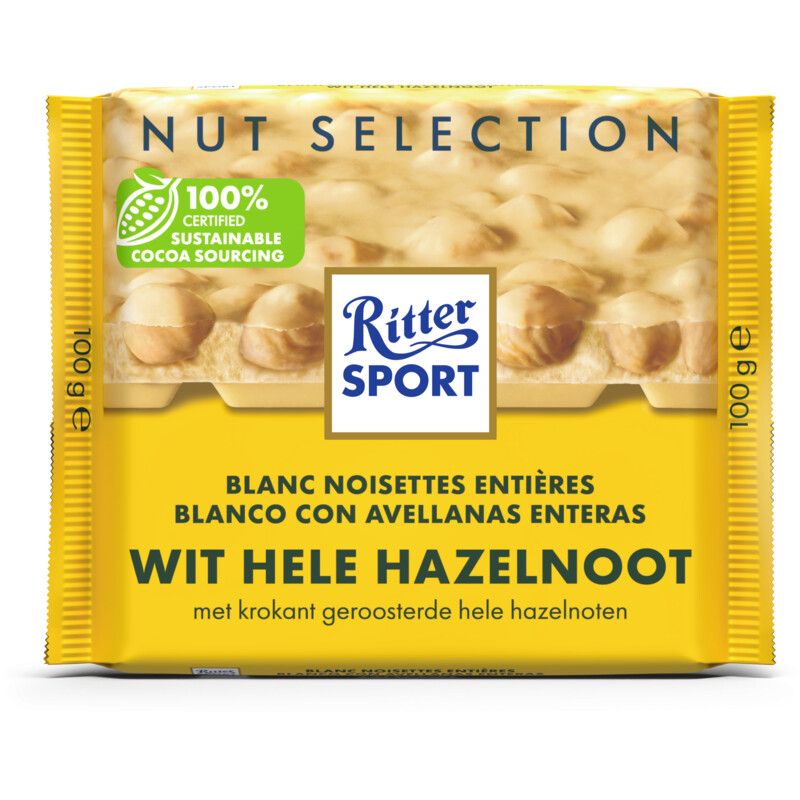 Ritter Sport Wit hele hazelnoot