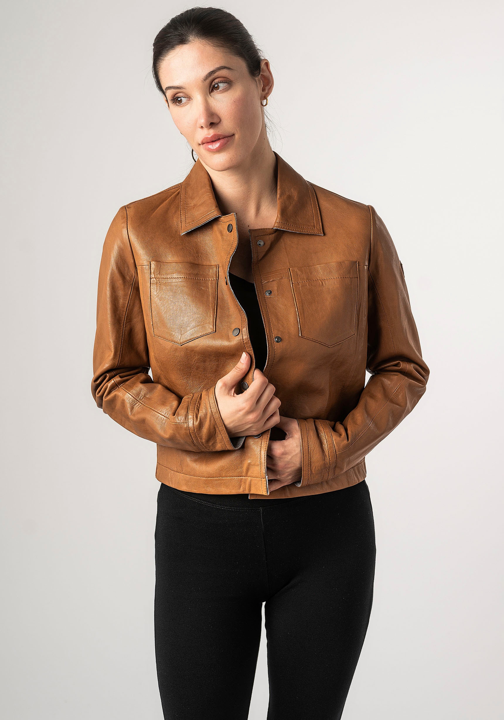 Mauritius Lederjacke »MWLefei« mit Brusttaschen