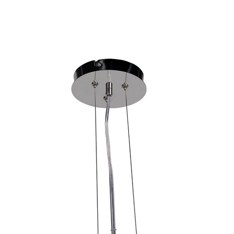 Smart hanglamp zwart met goud 70 cm incl. Wifi A60 - Magna