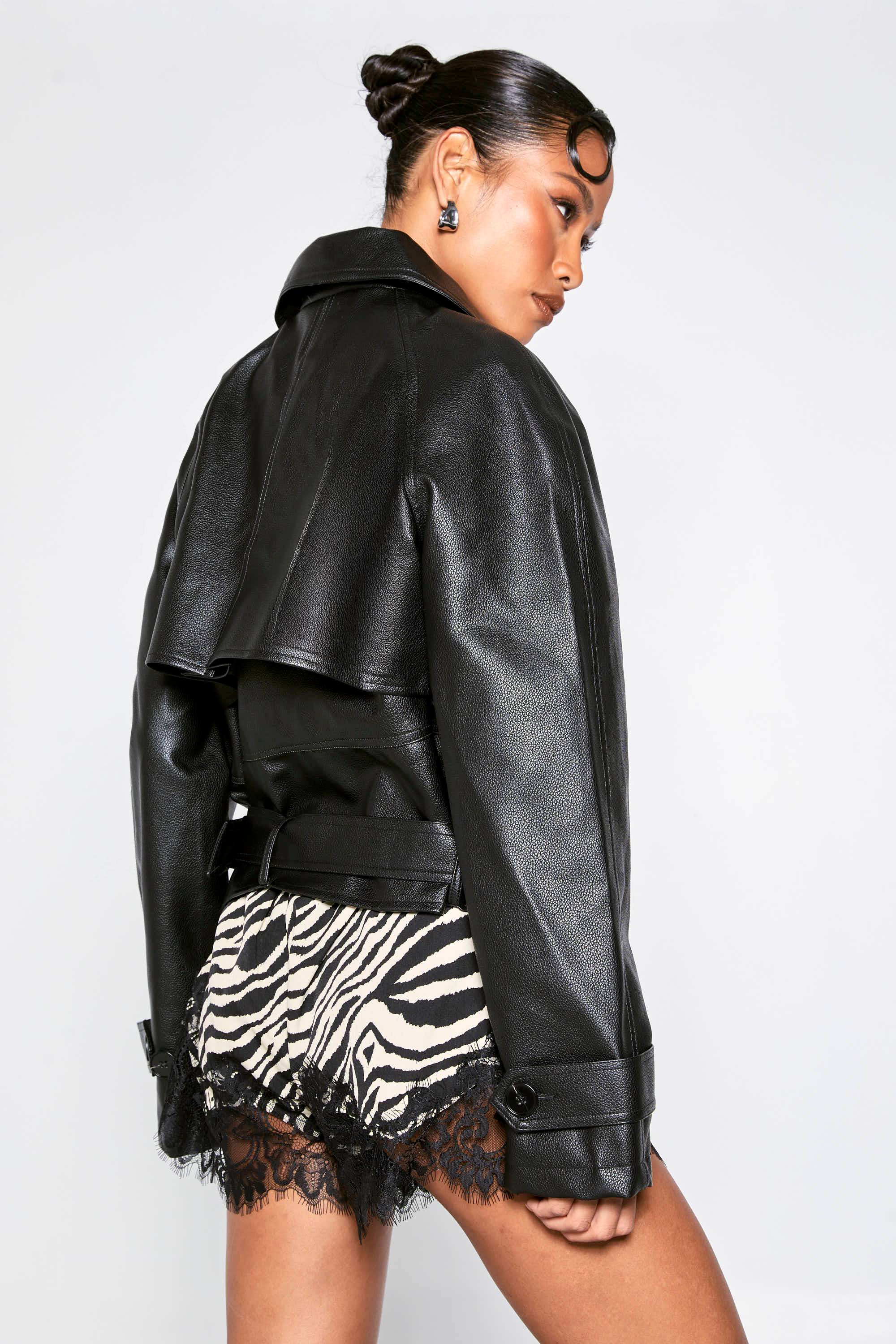 boohoo Short Évasé à Bordure en Dentelle Zébrée
