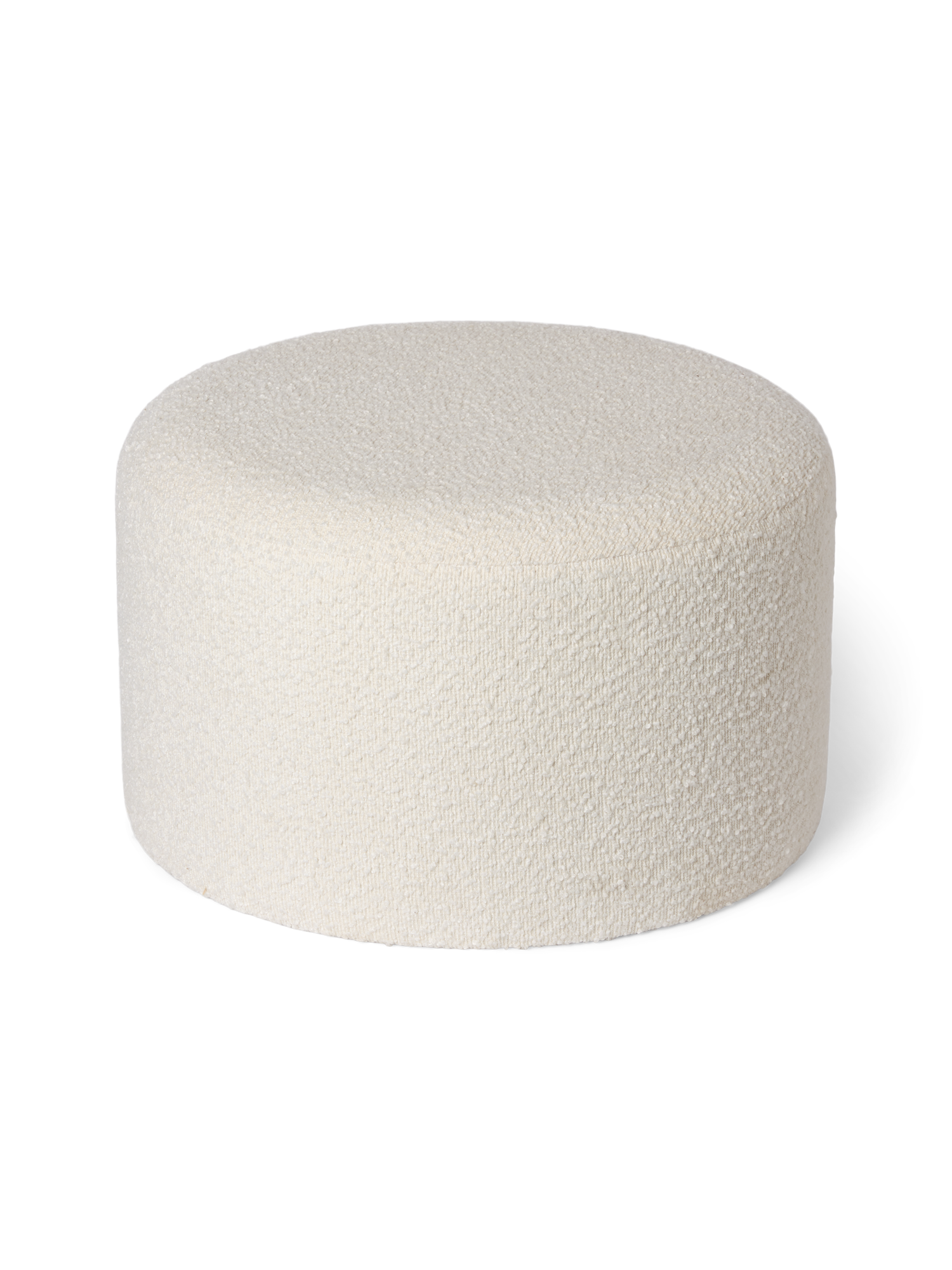 Puf | MDF/polyester/polyuretan. Ø50 x 30 cm. | Off White