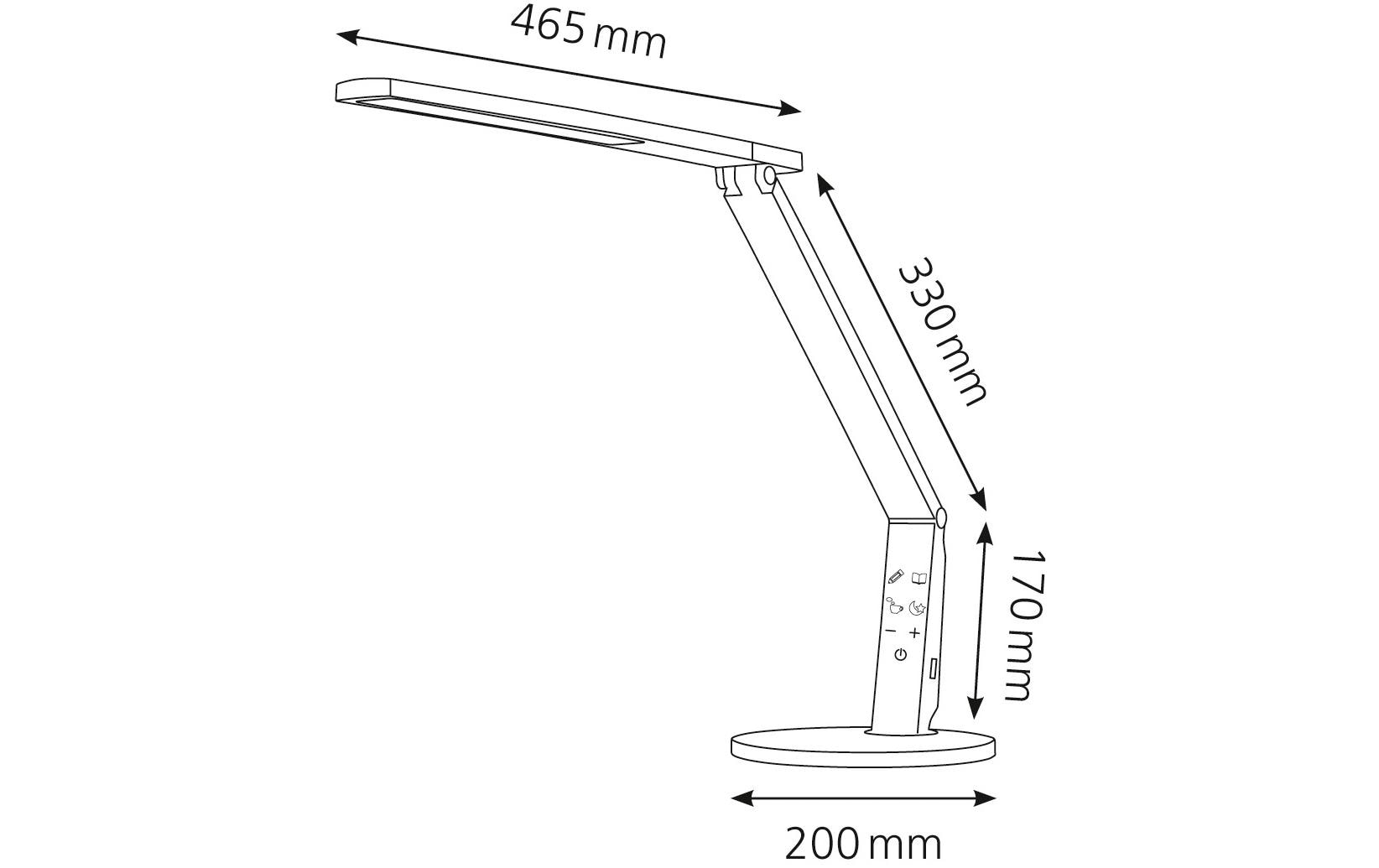 Schreibtischleuchte LED Vario Plus Anthrazit<br>Multifunktionelle LED Leuchte
