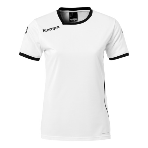 Camiseta feminina Curve Mc branca/preta Kempa