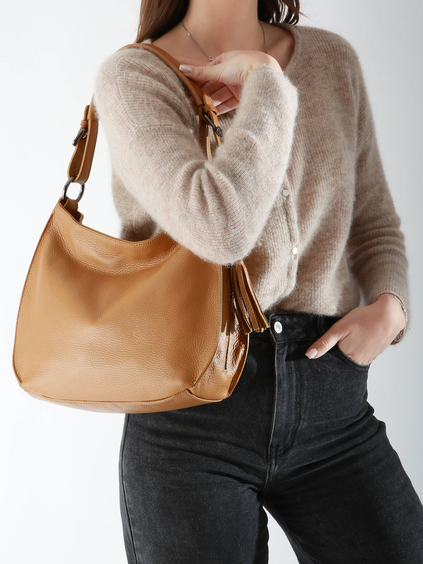 Sac port paule Caviar cuir MILANO