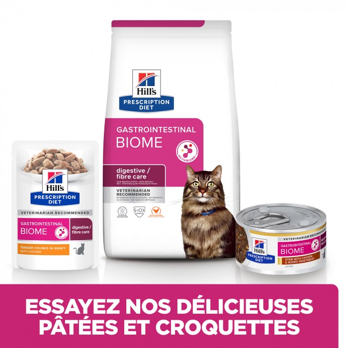 HILL'S Prescription Diet Gastrointestinal Biome en Sachet au Poulet - Pâtée pour chat