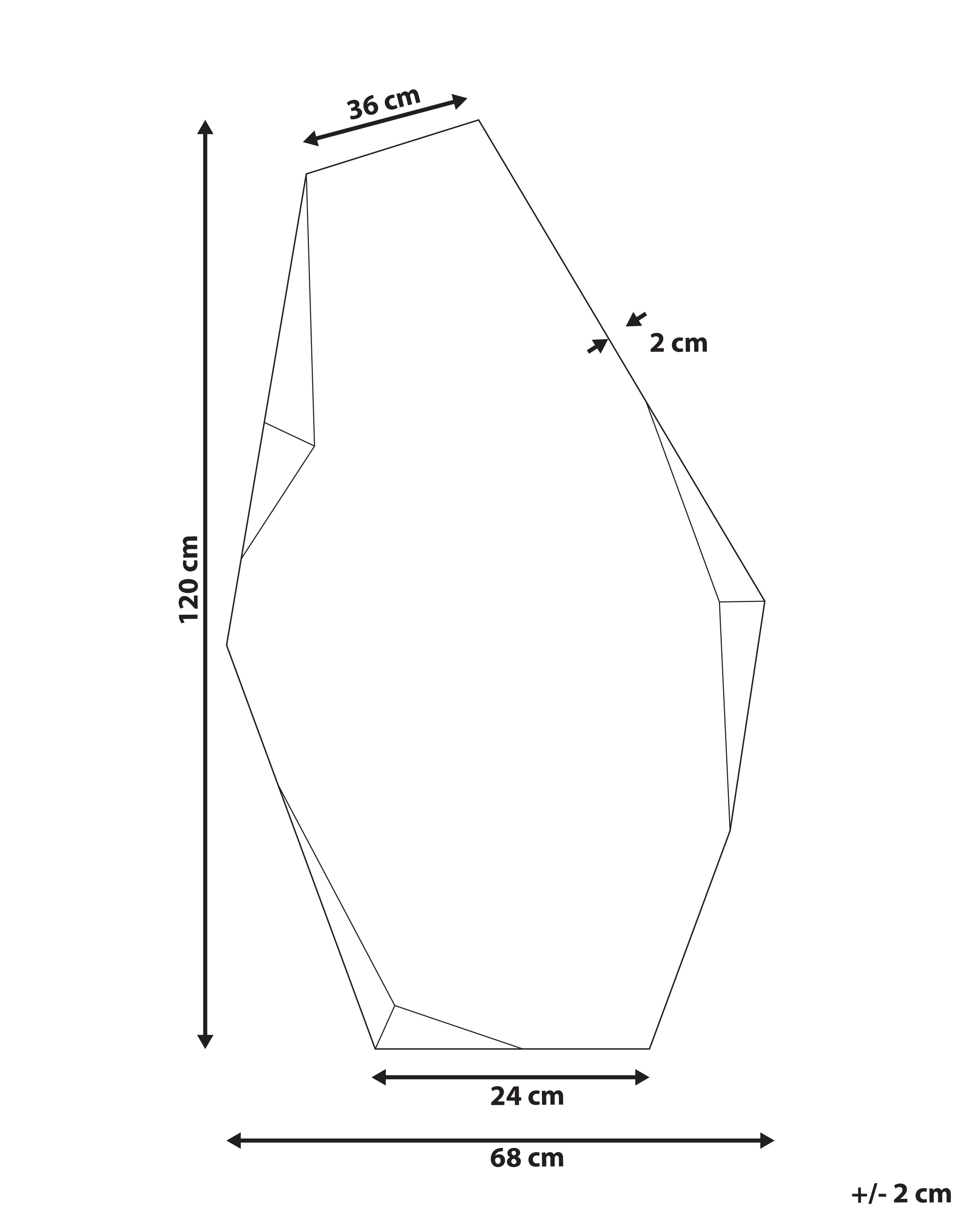 Wandspiegel ARGUEL 68 cm 120 cm Goud