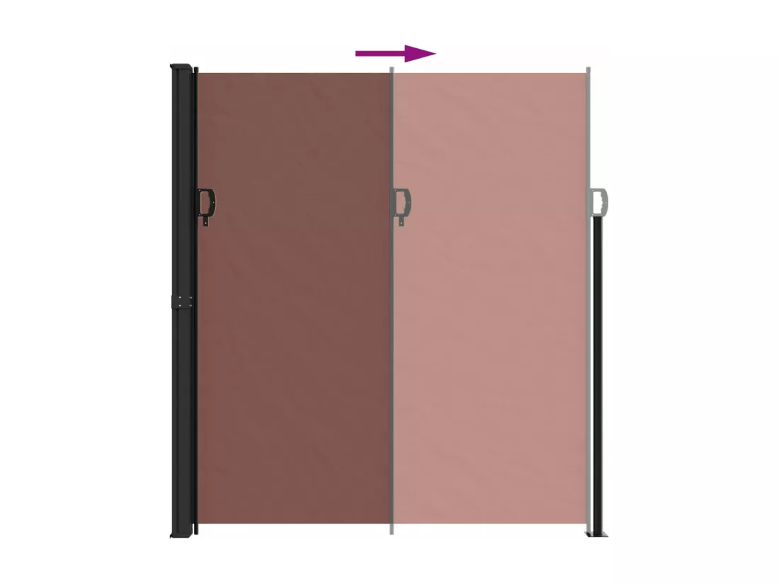 Auvent latéral rétractable marron 220x300 cm