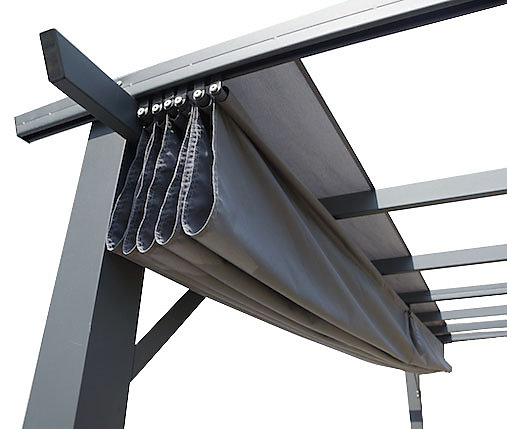 Pergola autoportante manuelle aluminium Habrita PER4030GG gris 4 x 3 m