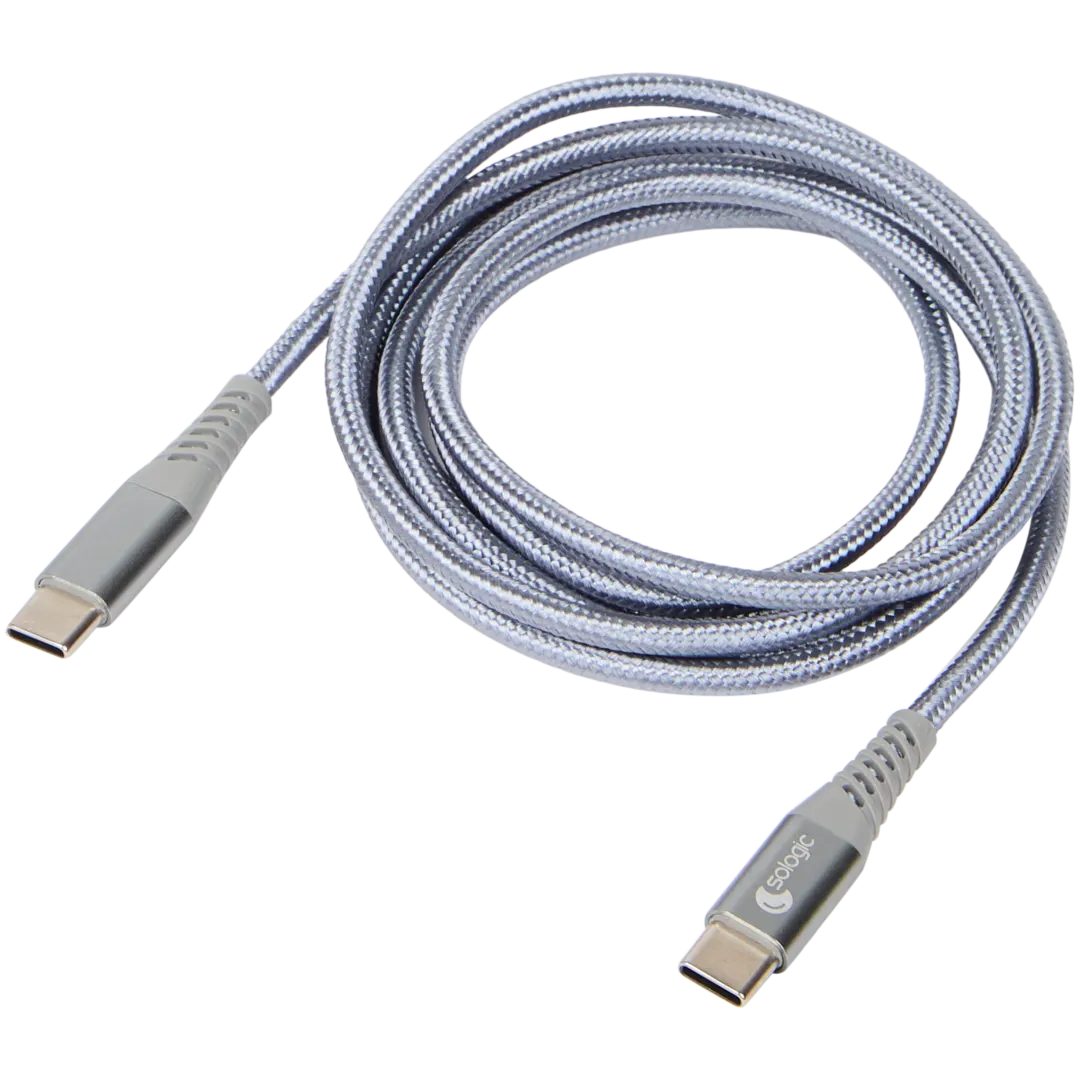 Sologic laad- en datakabel USB-C naar USB-C 1,5 meter | diverse varianten