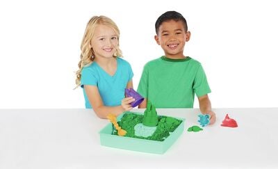 Kinetic Sand Lekesett Sandkasse Grønn