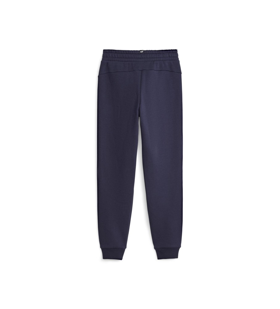 Calça Puma ESS+ 2, com logo azul-marinho