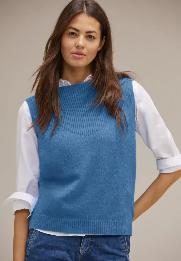 Ärmelloser Pullunder - intense gentle blue melange