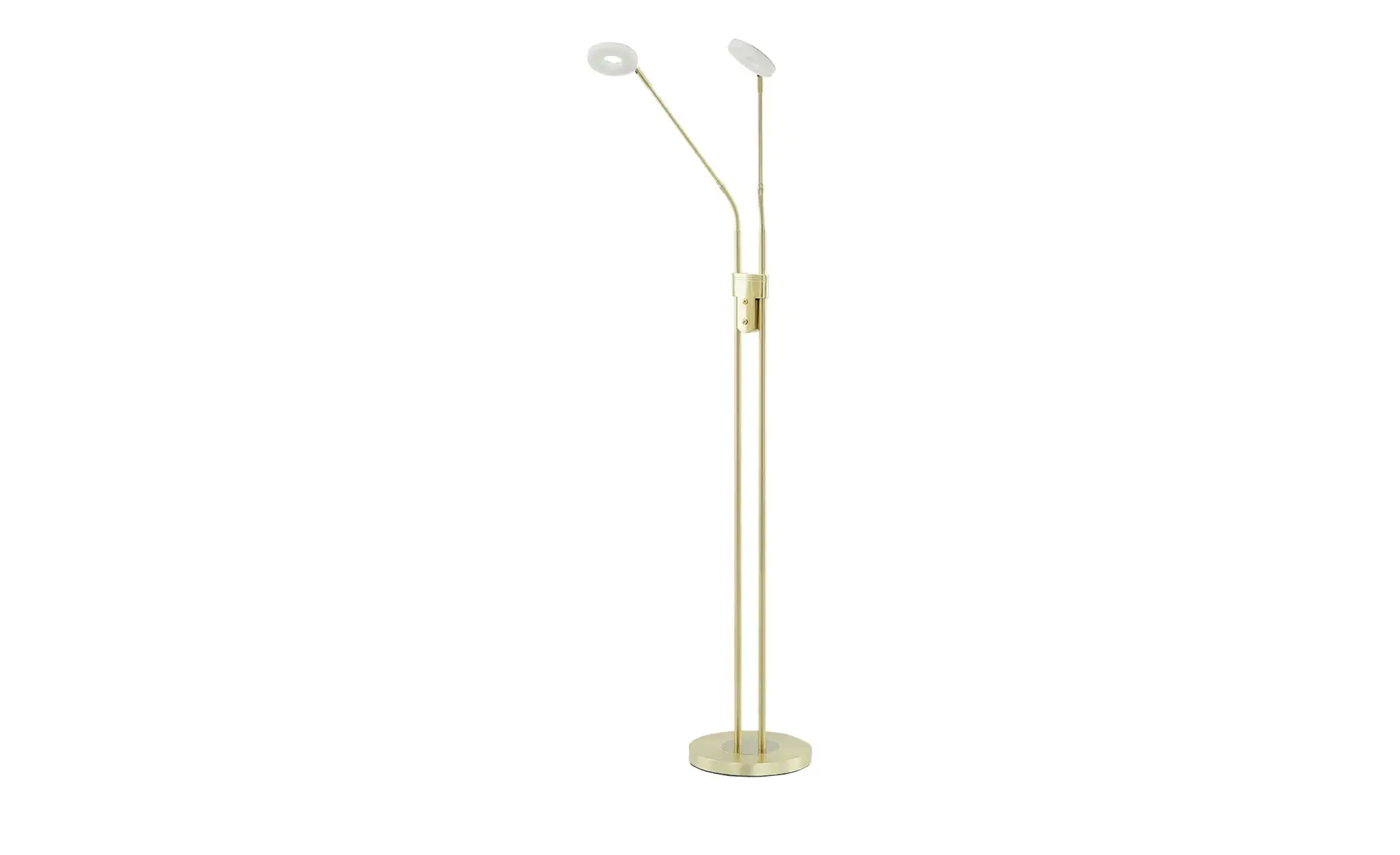 Fischer-Honsel LED-Leseleuchte, 2-flammig, Messing-matt mit Dimmer