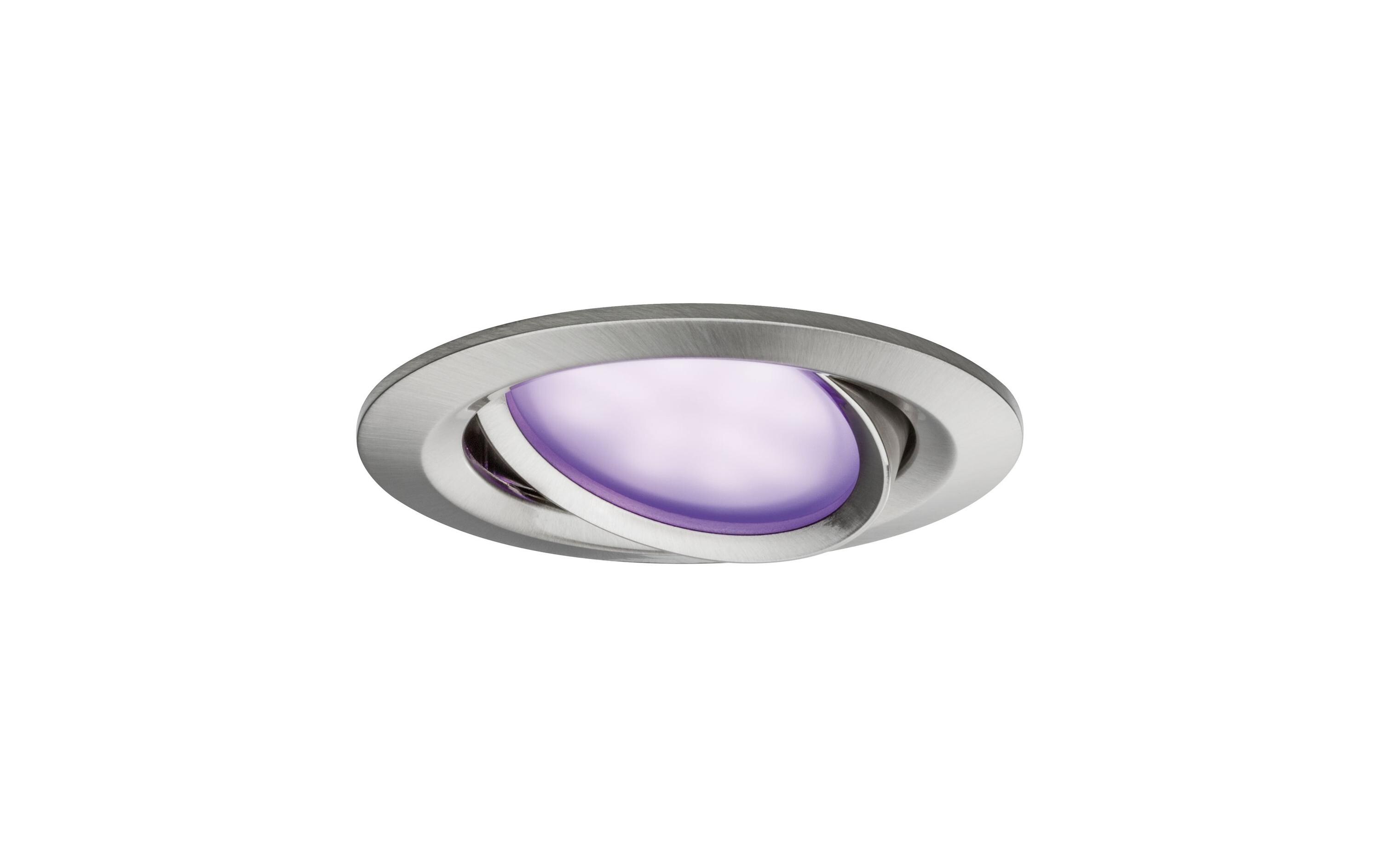 Einbauspot Nova Plus Coin Set, 3x5.2W, 2700-6500K, Eisen<br>LED Einbauspots Smart Home ZigBee RGBW