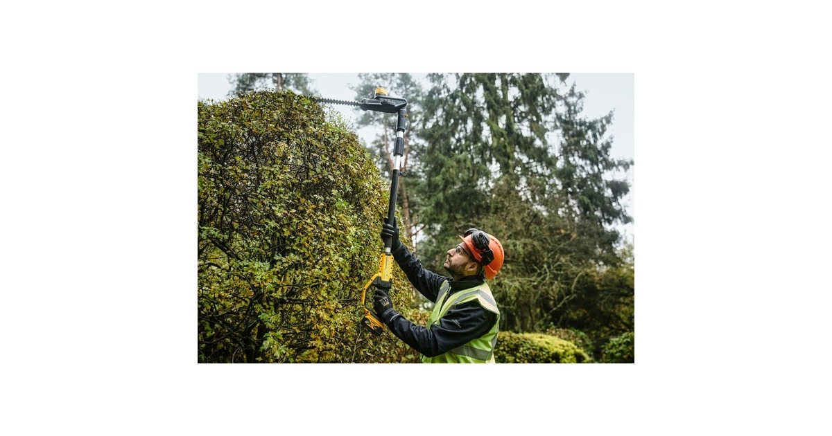 DEWALT18 V XR Brushless heggenschaar op steel  (Geel/zwart, Accu en lader niet inbegrepen)