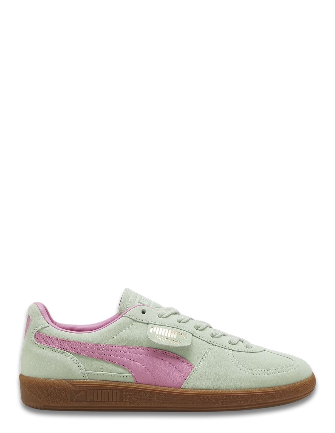 puma Sneakers Femme Palermo Vert/Rose Daim