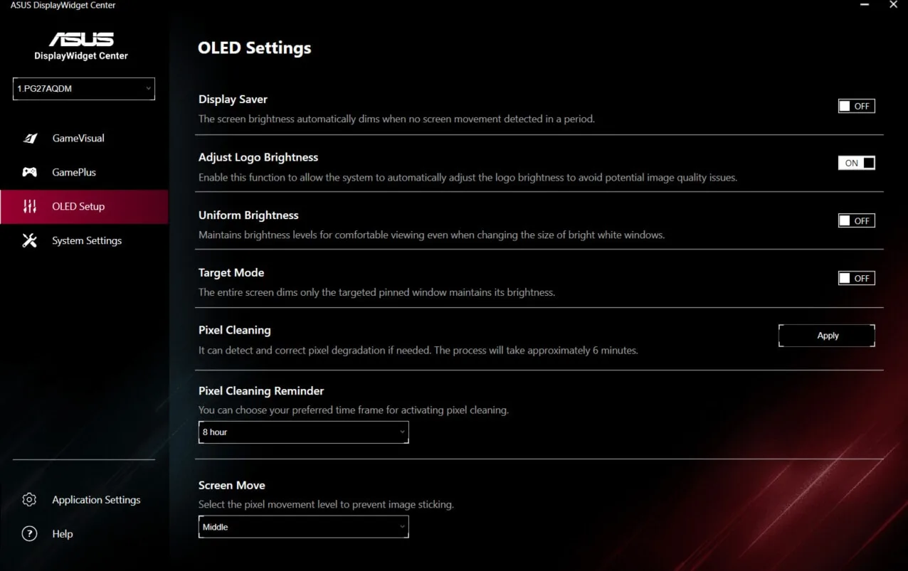 Asus ROG Swift OLED PG27AQDM Écrans gaming