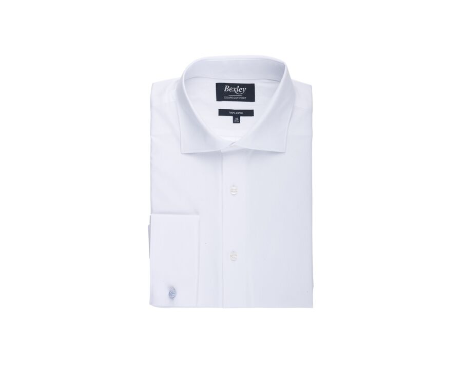 Chemise homme blanche à boutons de manchette - ALBERTINO CLASSIC