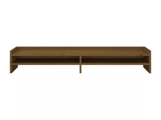 Support de moniteur Marron miel 100x24x16 cm Bois de pin solide