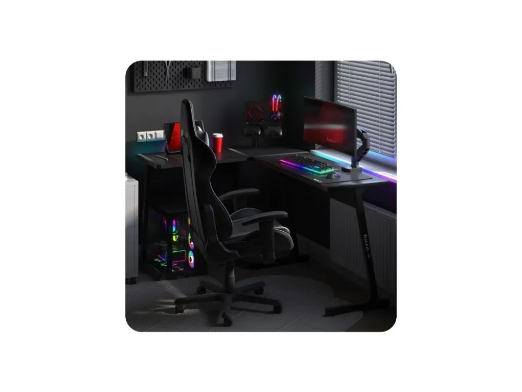 Huzaro Hero 6.0 Balck RGB gaming-skrivebord