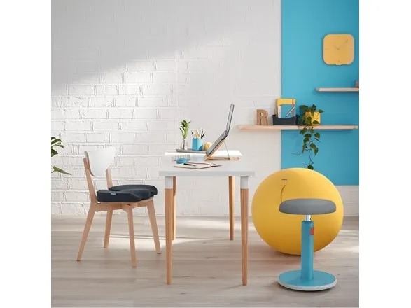 Leitz Ergo Cosy Active Sidde-stå balancestol 2-i-1 varm gul - højdejustering 46-79 cm