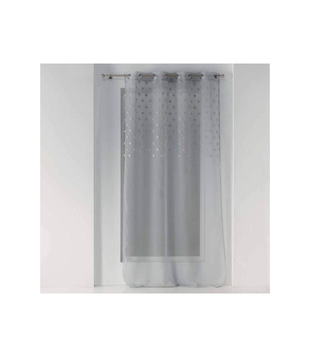 Rideau Voilage à Œillets Mélusine 140x240cm Gris