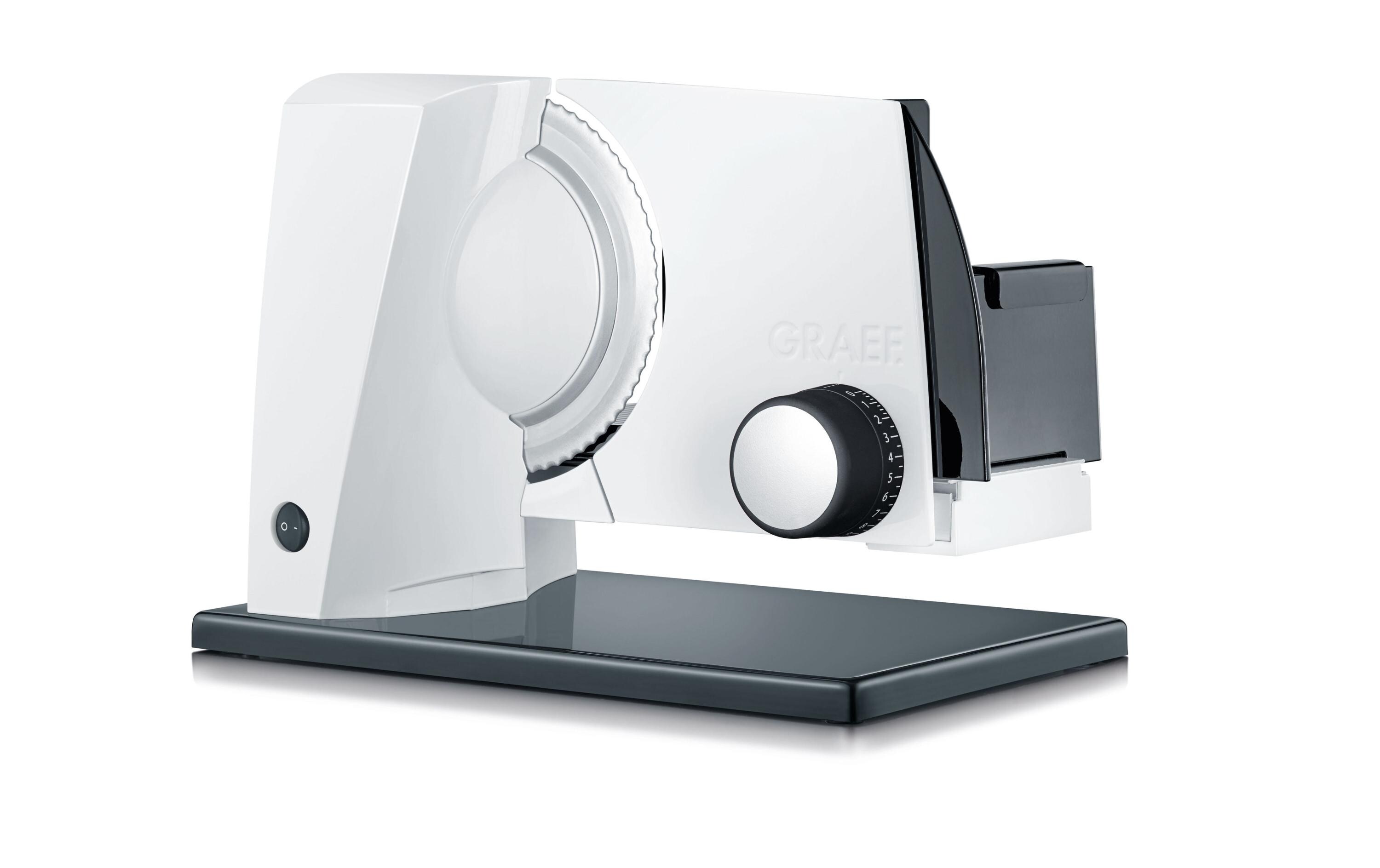 Schneidemaschine SKS 110 Weiss<br>Allesschneider aus Aluminium/Edelstahl/Kunststoff