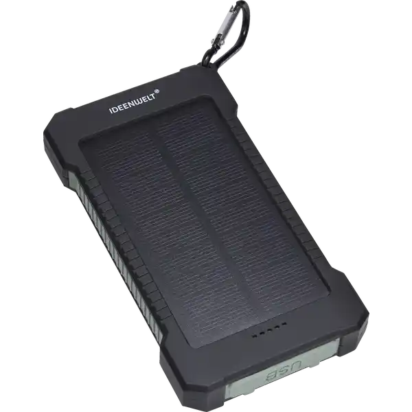 Solar Powerbank schwarz / grün