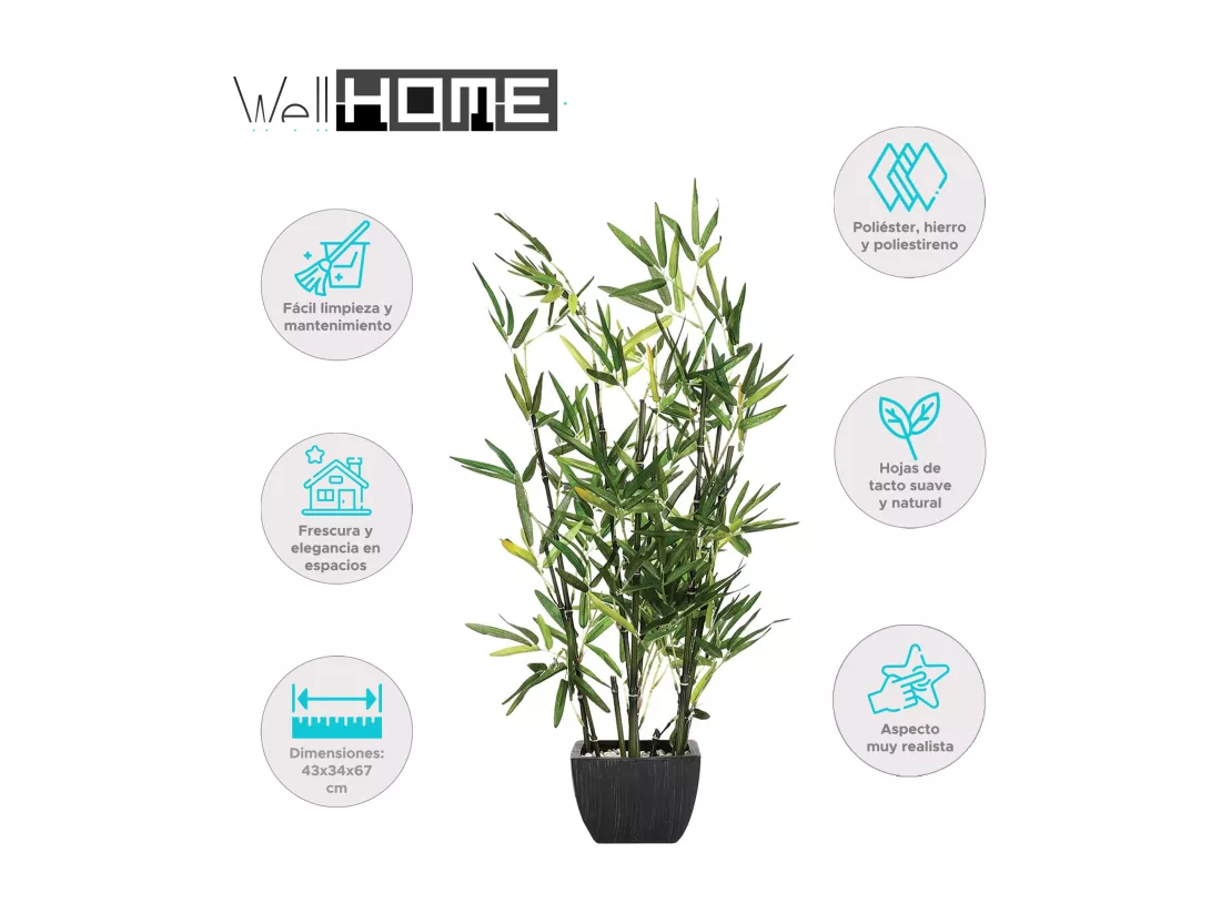 WELL HOME - Bambou artificiel en pot