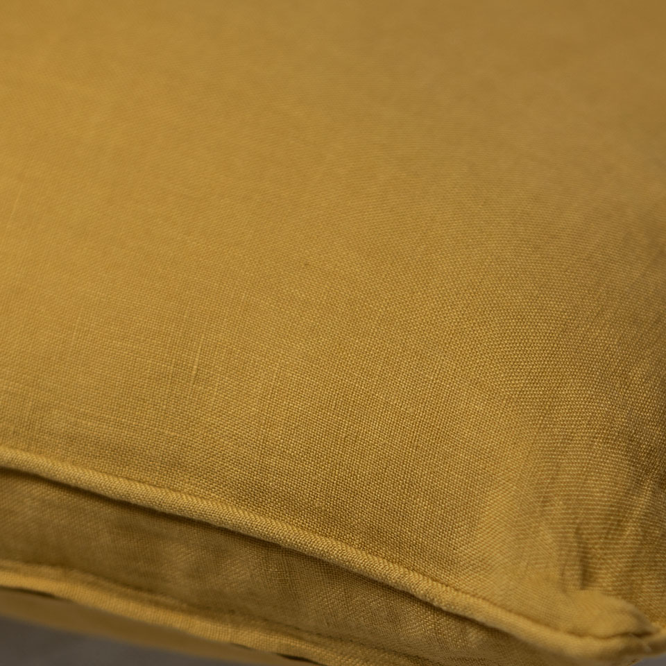 Kussen linnen Washed mustard