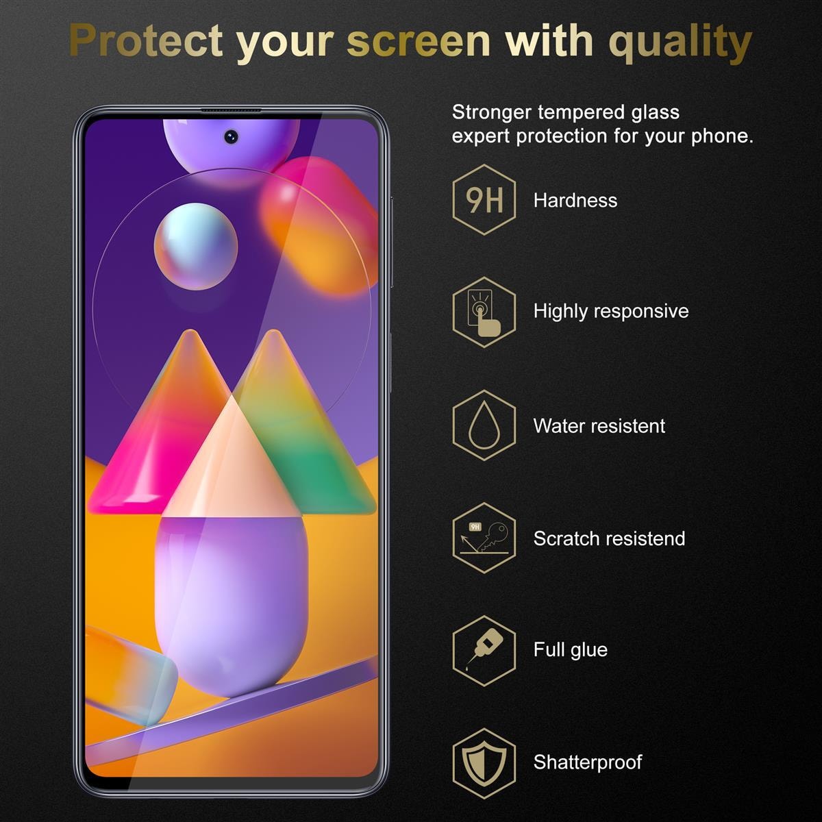 Samsung Galaxy M31s Skjermbeskytter Skärmskydd