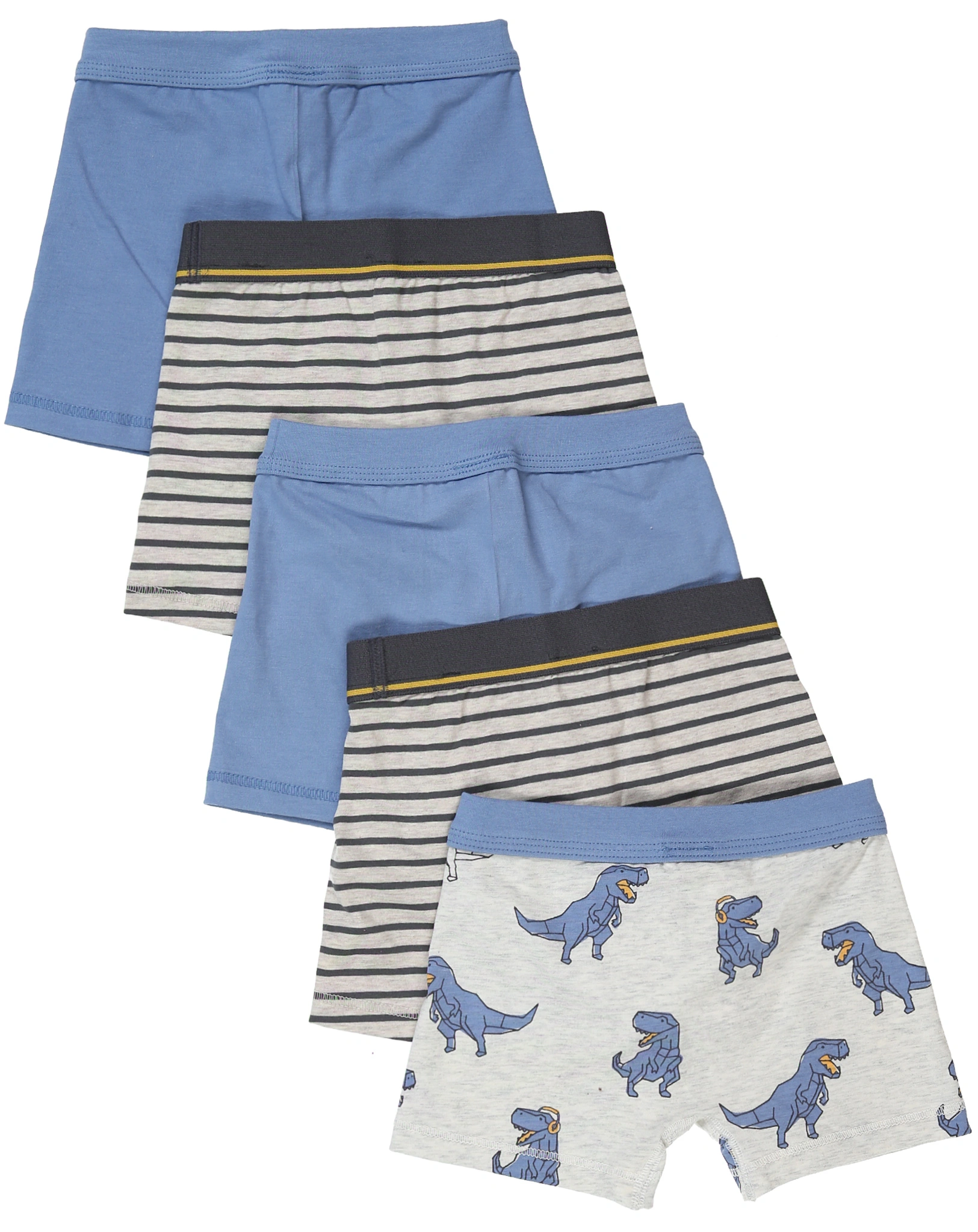 Boxershortshorts NATURE 5er Pack in grau melange