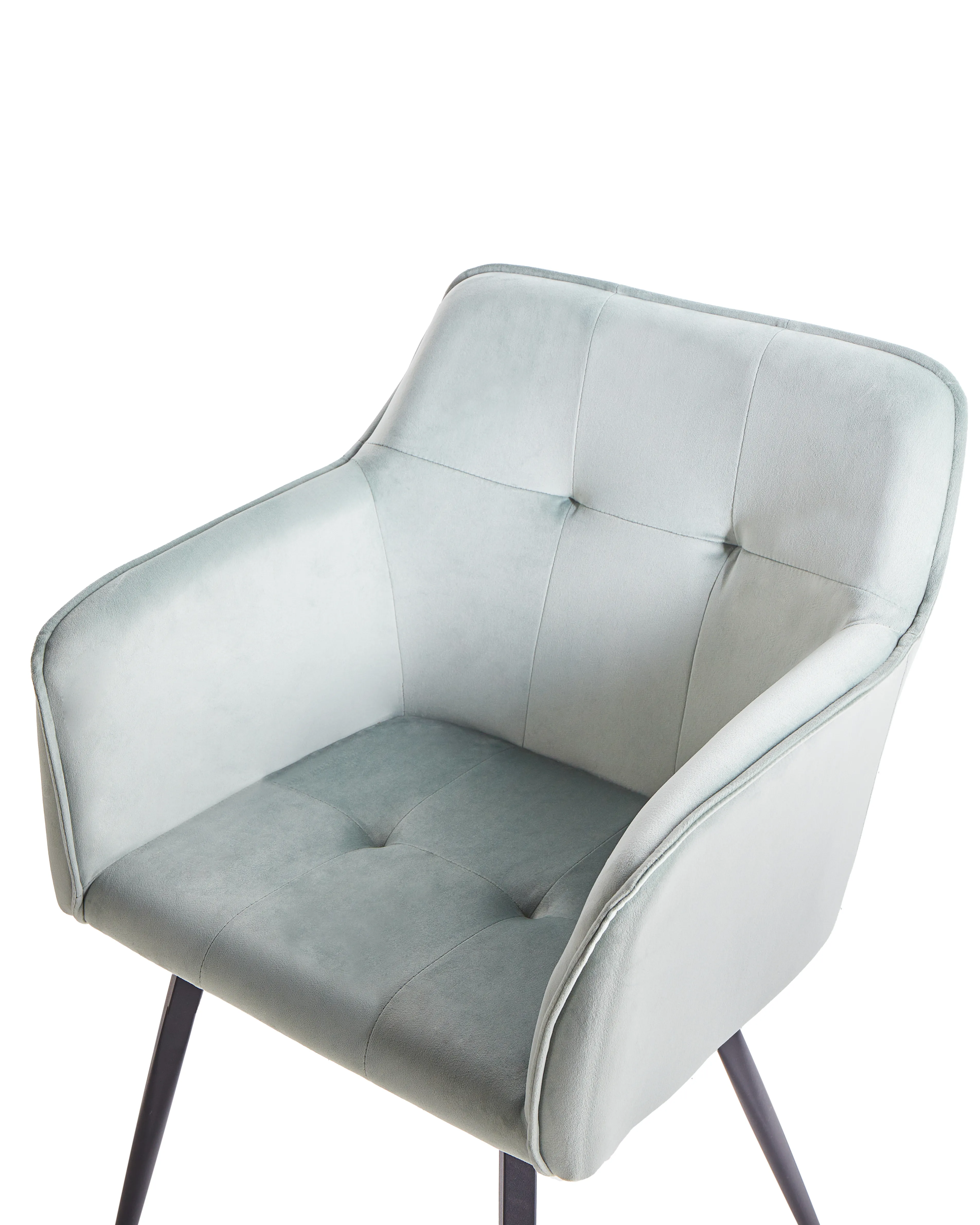 Set van 2 eetkamerstoelen JASMIN Fluweel Mintgroen