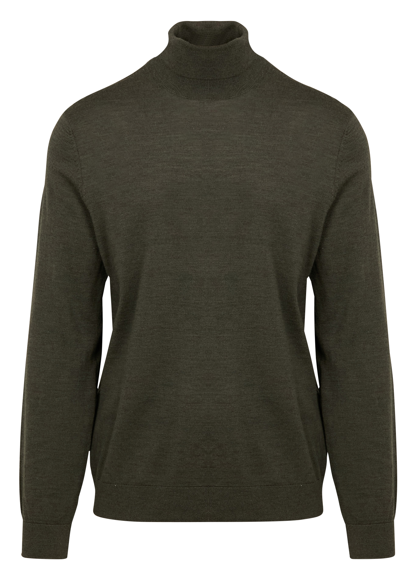 TRAY - Col roulé regular-fit en laine mérinos | Vert