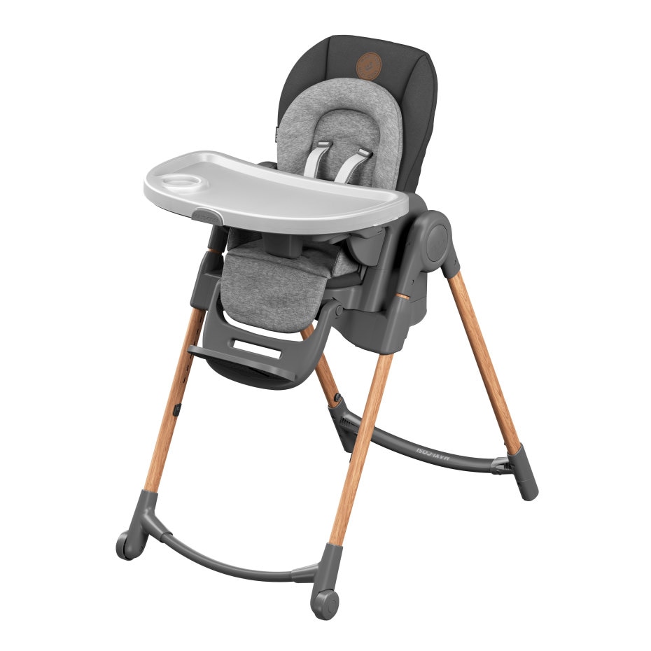 Minla Hochstuhl 0 - 14 Y   0 - 60 kg    Sechs unterschiedliche Sitzmöglichkeiten |    Wasserabweisendes Material |    Lösung ab der Geburt |    Compact folding design |