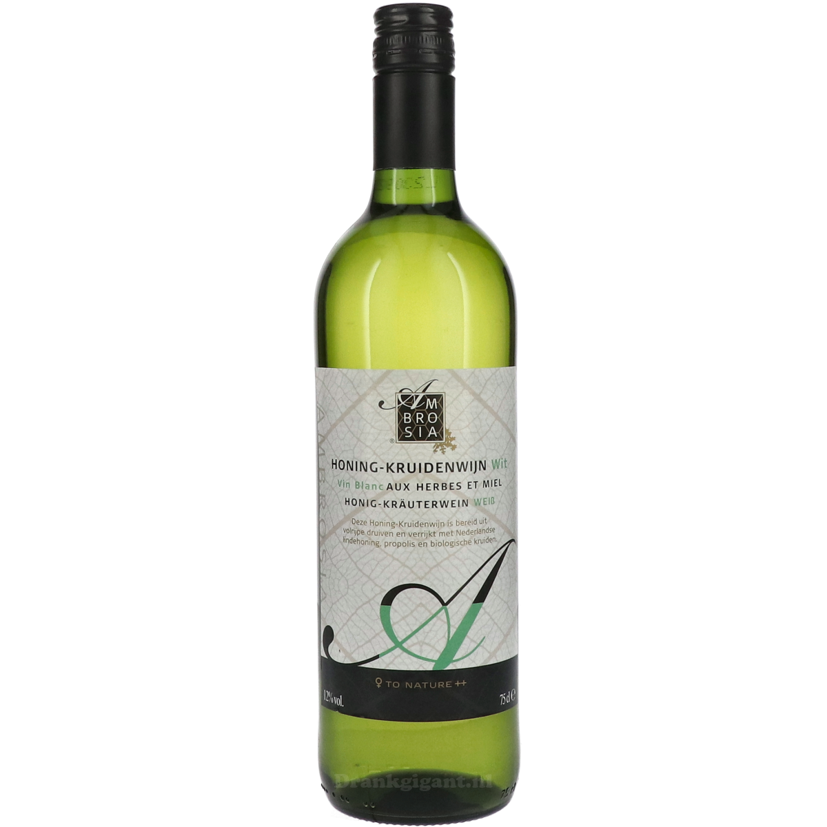 Ambrosia Honing Kruidenwijn Wit 75 cl