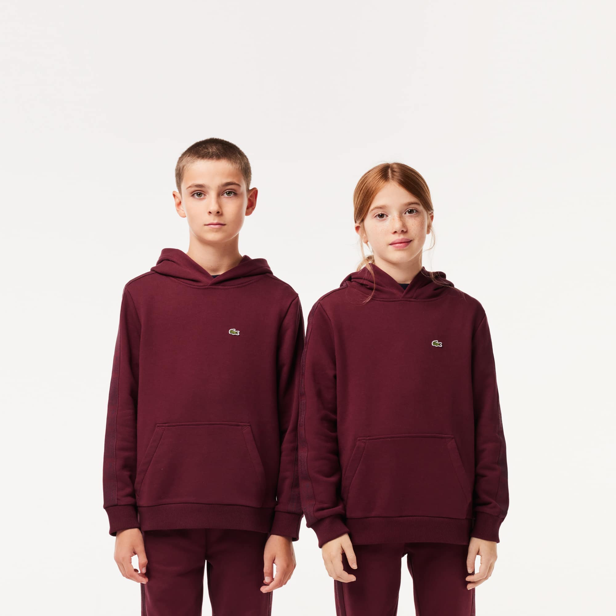 Sweatshirt à capuche en molleton de coton Pullovers & Sweatshirts - Rouge - Lacoste - Enfant