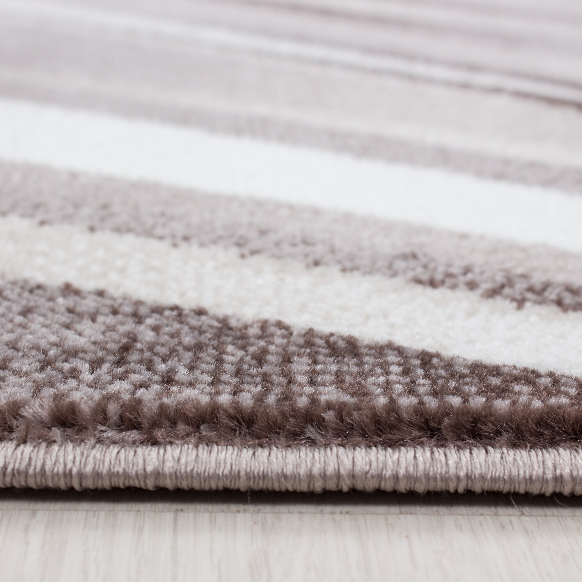 Wunderschöne Kurzflor Teppich modern Designer Wohnzimmer Wellen Muster