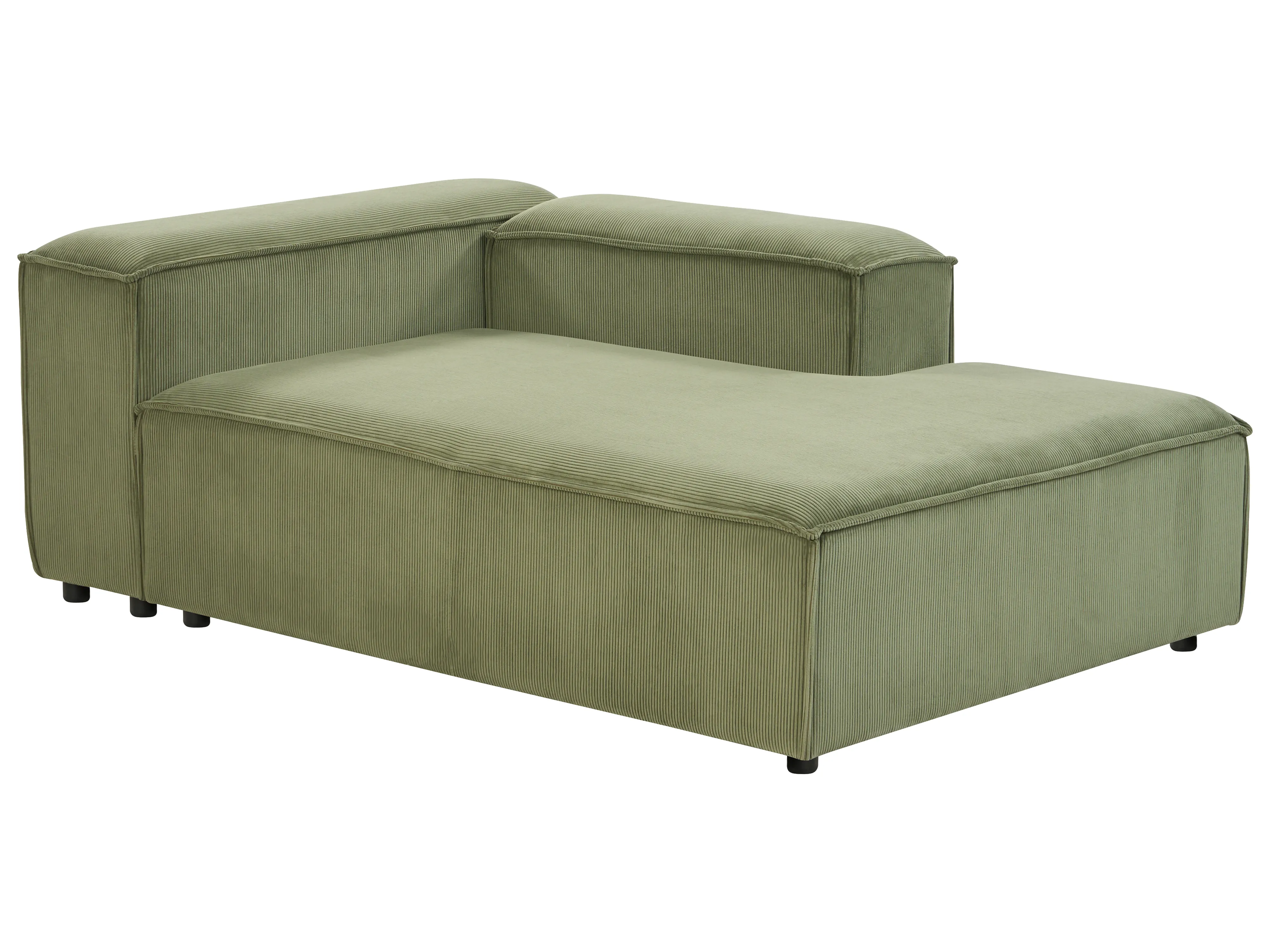 Linkszijdige chaise longue ARDAL Corduroy Groen