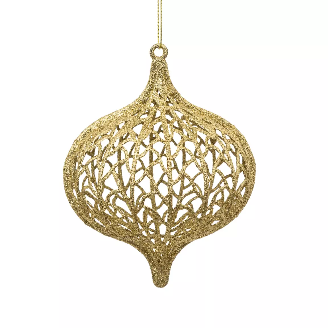 Suspension précieuse (H13 cm) Goutte dentelle Or