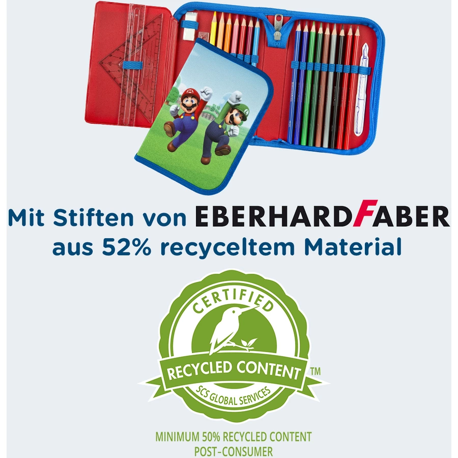 Scooli gefülltes Schüleretui Super Mario