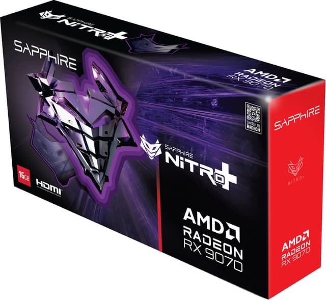 SAPPHIRE NITRO+ AMD Radeon RX 9070 GAMING OC 16GB grafikkort