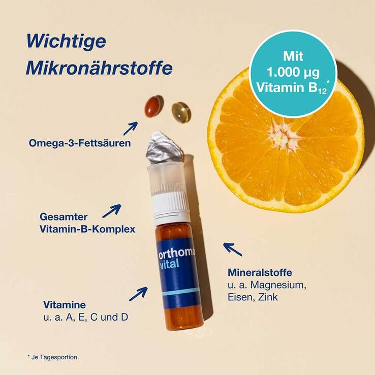 Orthomol Vital Trinkfläschchen / Kapseln Kombipack., 30 St