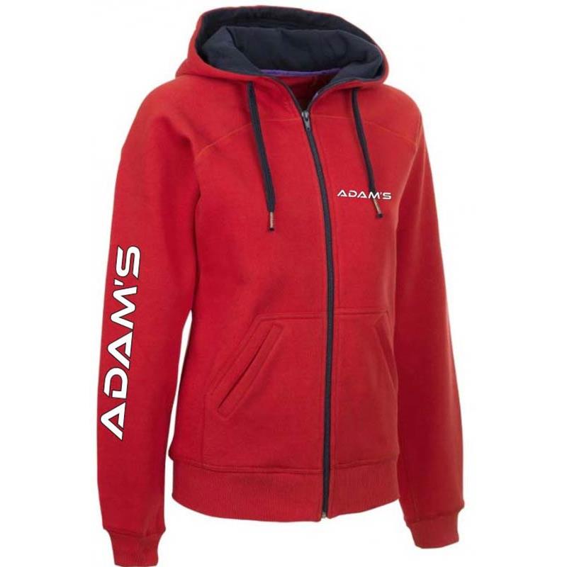 Sweat Zippé Homme Adam's - Rouge